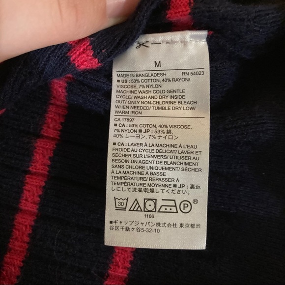 Banana Republic navy blue shirt with pink stripes - Picture 5 of 5